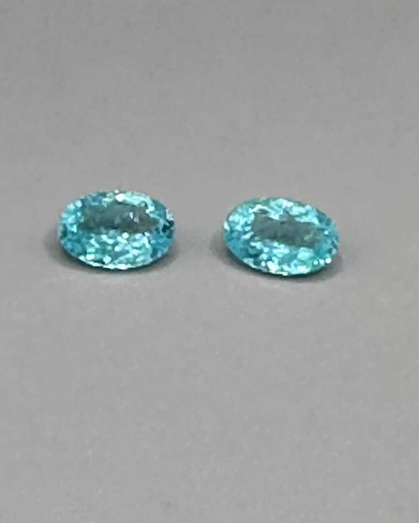 Pair Paraiba Tourmaline ovals .79ctw 2p 6x4